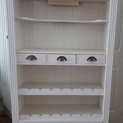 Country kitchen wine rack book storage/display unit