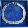 Vintage 925 Silver Flat Herringborne Bracelet length 8" x 9.9g Image 2