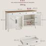 Kitchen Cabinet Sideboard with Drawers, Storage Cabinet with Doors, Adjustable Shelf Image 2