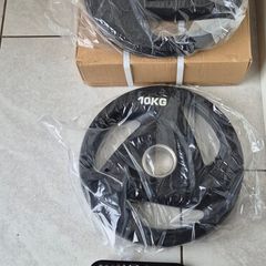 brand new 2x10kilo olymoic tri grip weight plates