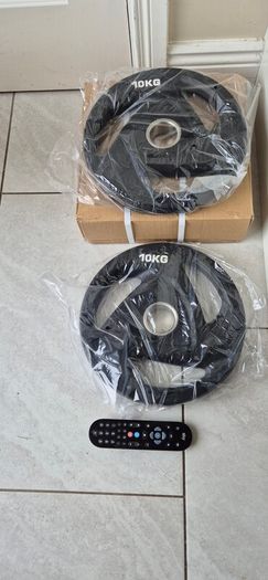 brand new olympic tri grip weight set  B