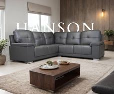 Hanson Fullback Leather Sofa Set