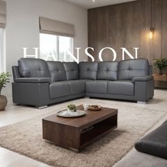 Hanson Fullback Leather Sofa Set