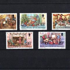 1982 Guernsey Christmas Commemorative Stamps Mint Never Hinged (MNH)