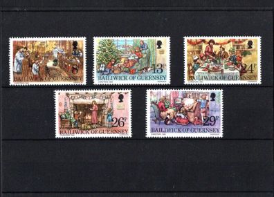 1982 Guernsey Christmas Commemorative Stamps Mint Never Hinged (MNH)