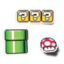 Mario Retro Sprite Glossy Stickers (Pack of 3) Image 2