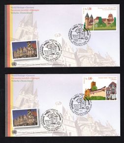 2009 United Nations Geneva Switzerland World Heritage Germany Commemorative Stamps Individual First Day Covers (FDC)