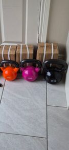 3xbrand new cast iton kettlebells