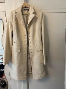 Cream trench/long blazer, size S