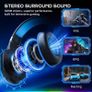 Gaming Headset with Mic for PS4 Xbox Series X|S Nintendo Switch Xbox One PS5 PC, Wired RGB Lights Over Ear Gaming Headphones with Surround Sound & One-key Mute (3.5mm Splitter Cable Included) Image 5