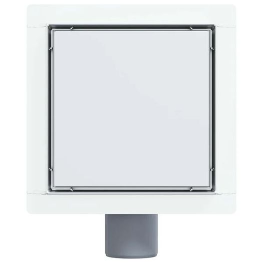 2 in 1 Shower Drain Silver 20 x 20 cm Stainless Steel 304
