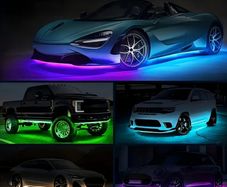 RGB LED Underglow Car Light Strips, Sound-Activated