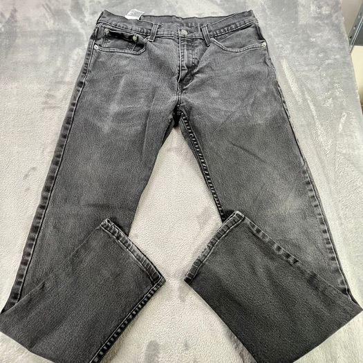 Levis 502 Mens Jeans Black W32 L30 Slim Taper Fit Stretch Denim