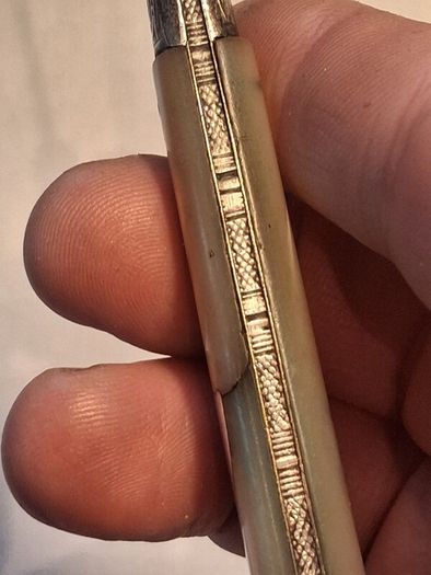 6 Inch Sterling Silver Mother of Pearl Victorian Fruit Knife