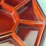 Asian Red Lacquer Wooden Jewellery Box with Mother of Pearl Inlay Image 9
