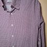 mens REISS shirt slim fit Size Small long sleeve 100% cotton white burgundy Image 3