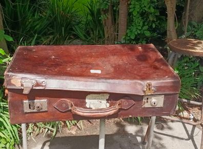 Vintage Leather Suitcase