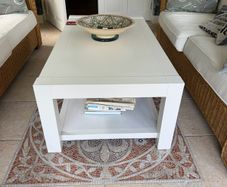 white wooden coffee table