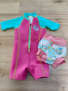 baby swimsuit and nappy