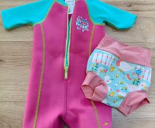 baby swimsuit and nappy