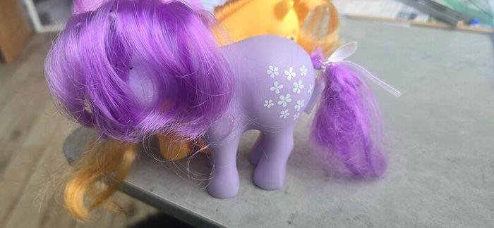 3 x Reproduction Blossom Butterscotch Bluebelle Basic Fun MLP based on G1 My Little Pony 2007 2017