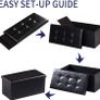 NEW SALE | Folding Ottoman Bench Storage Box with Lid, Large Storage Seat Faux Leather Footstool Toy Storage Box, Black, 76 x 38 x 38 cm Image 4
