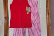 Women's Vest Top &amp; Bottoms Loungewear - Size 12/14