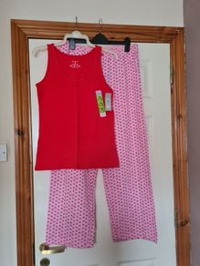 Women's Vest Top & Bottoms Loungewear - Size 12/14