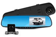 Full HD 1080P DVR In-Car Rear View Mirror 4.3" Monitor Dash Cam Recorder Camera Dual lens Reversing Cam