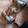 Antique Mother of Pearl Opera Glasses and Bag Image 6