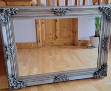 Silver ornate mirror
