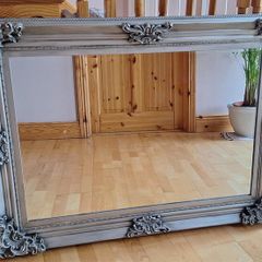 Silver ornate mirror