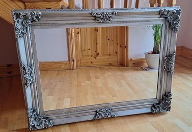 Silver ornate mirror