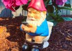Funny dwarf statue for garden