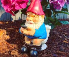 Funny dwarf statue for garden
