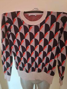 Gallery long sleeve black silver sweater size M UK12 EU40 Perfect condition Postage included