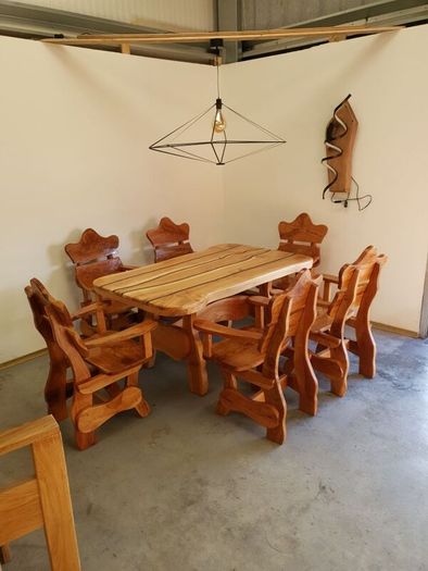 Cherry table and 6 chairs