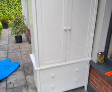 painted pine wardrobe