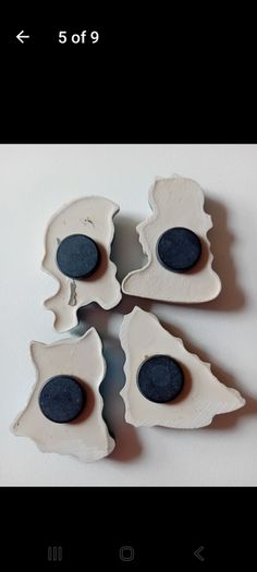 1960s cat magnets x 4