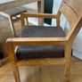solid oak table, chairs and bench Image 4