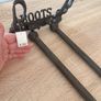 Vintage Rustic Cast Iron BOOTS Holder Image 4