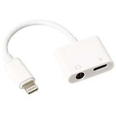 Charge And Listen Lightning to 3.5mm 2-in-1 Audio Adapter With Pass-Through Charging