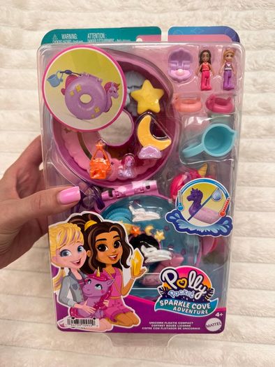 Polly Pocket Micro Doll Sparkle Cove Adventure Unicorn Floatie Compact Playset new Please look at the pictures