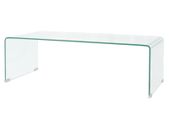 Coffee Table Tempered Glass 100x48x33 cm Clear