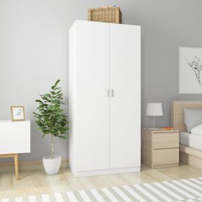 Wardrobe White 90x52x200 cm Chipboard