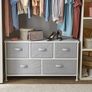 Basics Extra Wide Fabric 5-Drawer Storage Organizer Unit for Closet, White Image 2