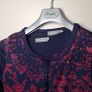 libra  designs 2 piece cardigan and top set size size small ptp 20" navy/floral  in like new condition Image 3