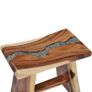 Stool Solid Suar Wood and Polyresin Image 5