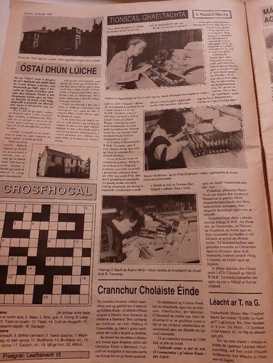 Vintage Gaeilge newspaper 1991