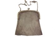 Antique 800 Silver mesh chainmail coin purse